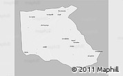 Gray 3D Map of Bokoro, single color outside