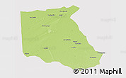 Physical 3D Map of Bokoro, cropped outside