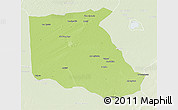 Physical 3D Map of Bokoro, lighten