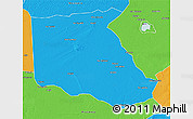 Political 3D Map of Bokoro