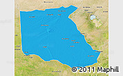 Political 3D Map of Bokoro, satellite outside