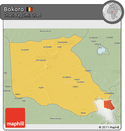 Savanna Style 3D Map of Bokoro
