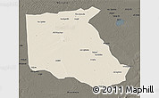 Shaded Relief 3D Map of Bokoro, darken