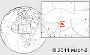 Blank Location Map of Bokoro, within the entire country