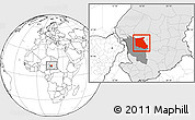 Blank Location Map of Bokoro, highlighted country, highlighted parent region
