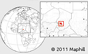 Blank Location Map of Bokoro, highlighted parent region, within the entire country