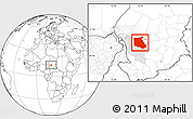 Blank Location Map of Bokoro, highlighted parent region