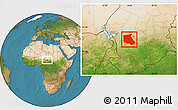 Satellite Location Map of Bokoro