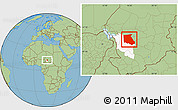 Savanna Style Location Map of Bokoro, highlighted parent region