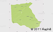 Physical Map of Bokoro, cropped outside