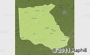 Physical Map of Bokoro, darken