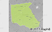 Physical Map of Bokoro, desaturated