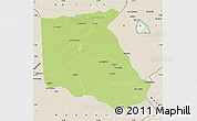 Physical Map of Bokoro, shaded relief outside