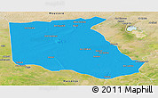 Political Panoramic Map of Bokoro, satellite outside