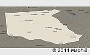 Shaded Relief Panoramic Map of Bokoro, darken