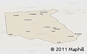 Shaded Relief Panoramic Map of Bokoro, lighten