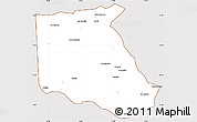 Classic Style Simple Map of Bokoro, cropped outside