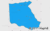 Political Simple Map of Bokoro, cropped outside
