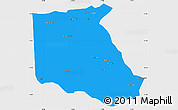 Political Simple Map of Bokoro, single color outside