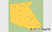 Savanna Style Simple Map of Bokoro, cropped outside