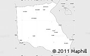 Silver Style Simple Map of Bokoro
