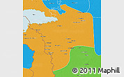 Political 3D Map of N'Djamena