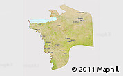 Satellite 3D Map of N'Djamena, cropped outside