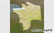 Satellite 3D Map of N'Djamena, darken