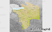 Satellite 3D Map of N'Djamena, desaturated