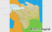 Satellite 3D Map of N'Djamena, political outside