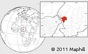 Blank Location Map of N'Djamena