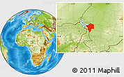 Physical Location Map of N'Djamena