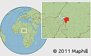 Savanna Style Location Map of N'Djamena