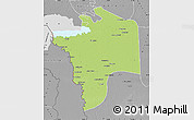 Physical Map of N'Djamena, desaturated