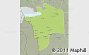 Physical Map of N'Djamena, semi-desaturated