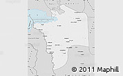 Silver Style Map of N'Djamena