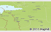 Physical Panoramic Map of N'Djamena