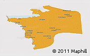 Political Panoramic Map of N'Djamena, cropped outside