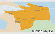 Political Panoramic Map of N'Djamena, lighten