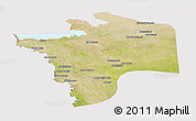 Satellite Panoramic Map of N'Djamena, cropped outside