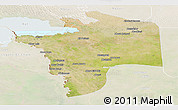 Satellite Panoramic Map of N'Djamena, lighten