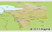 Satellite Panoramic Map of N'Djamena, physical outside