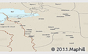 Shaded Relief Panoramic Map of N'Djamena