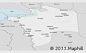 Silver Style Panoramic Map of N'Djamena
