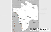 Gray Simple Map of N'Djamena