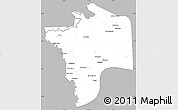 Gray Simple Map of N'Djamena, single color outside