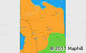 Political Simple Map of N'Djamena