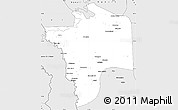 Silver Style Simple Map of N'Djamena