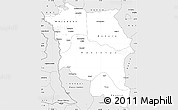 Silver Style Simple Map of Chari-Baguimi