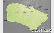 Physical 3D Map of Melfi, darken, desaturated